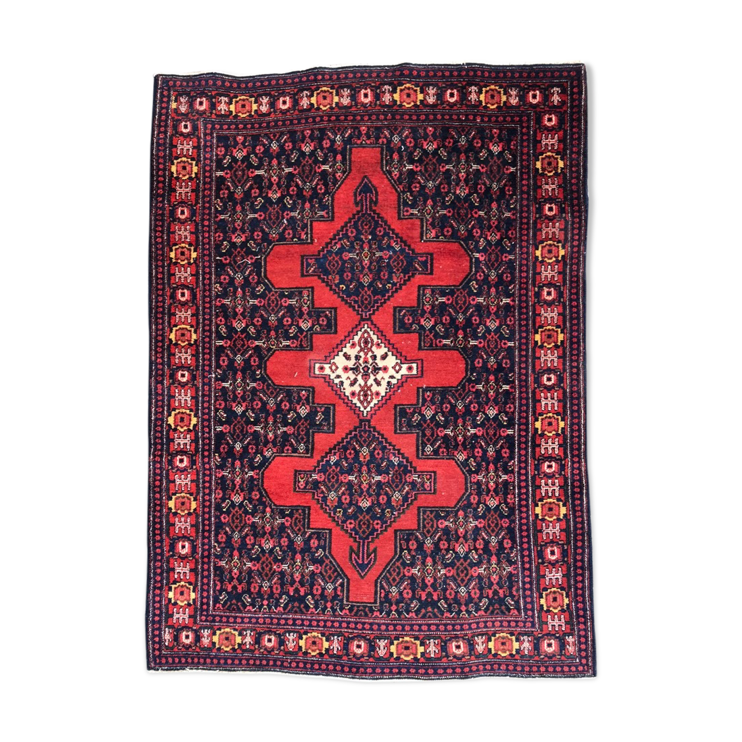 Tapis ancien senneh persan 108x148cm