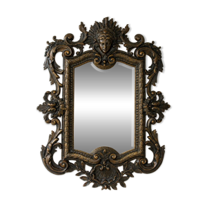 miroir biseauté en bronze, - style