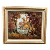 Tableau Paysage d’Automne Coloré XX signé