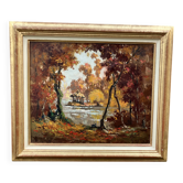 Tableau Paysage d’Automne Coloré XX signé