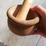 Wooden Mortar and Pestle Bowl