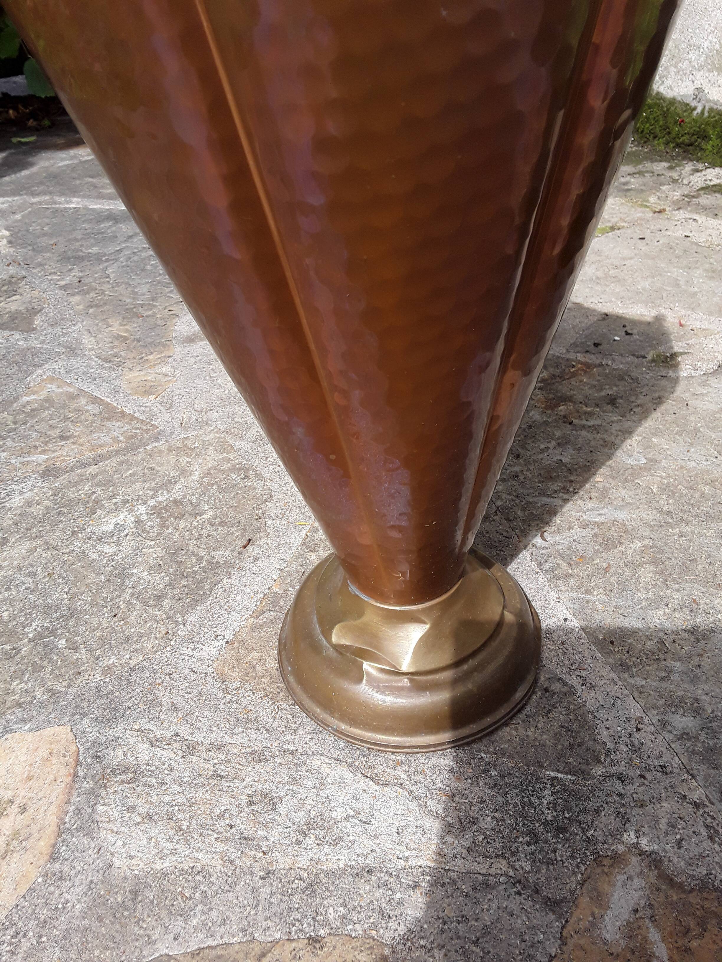 Vintage copper umbrella holder