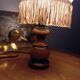 Lampe de chevet vintage romantique verre à franges