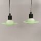 Green glass UFO pendant lights from Design-Light, early 1990s in Denmark