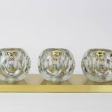 Pair of wall sconces in crystal glass designed by Sciolari for Peill & Putzler.