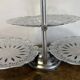 Plat de présentation vintage en inox 3 plateaux