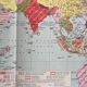 Old political map Ancient Continent — USSR, Africa, Middle East