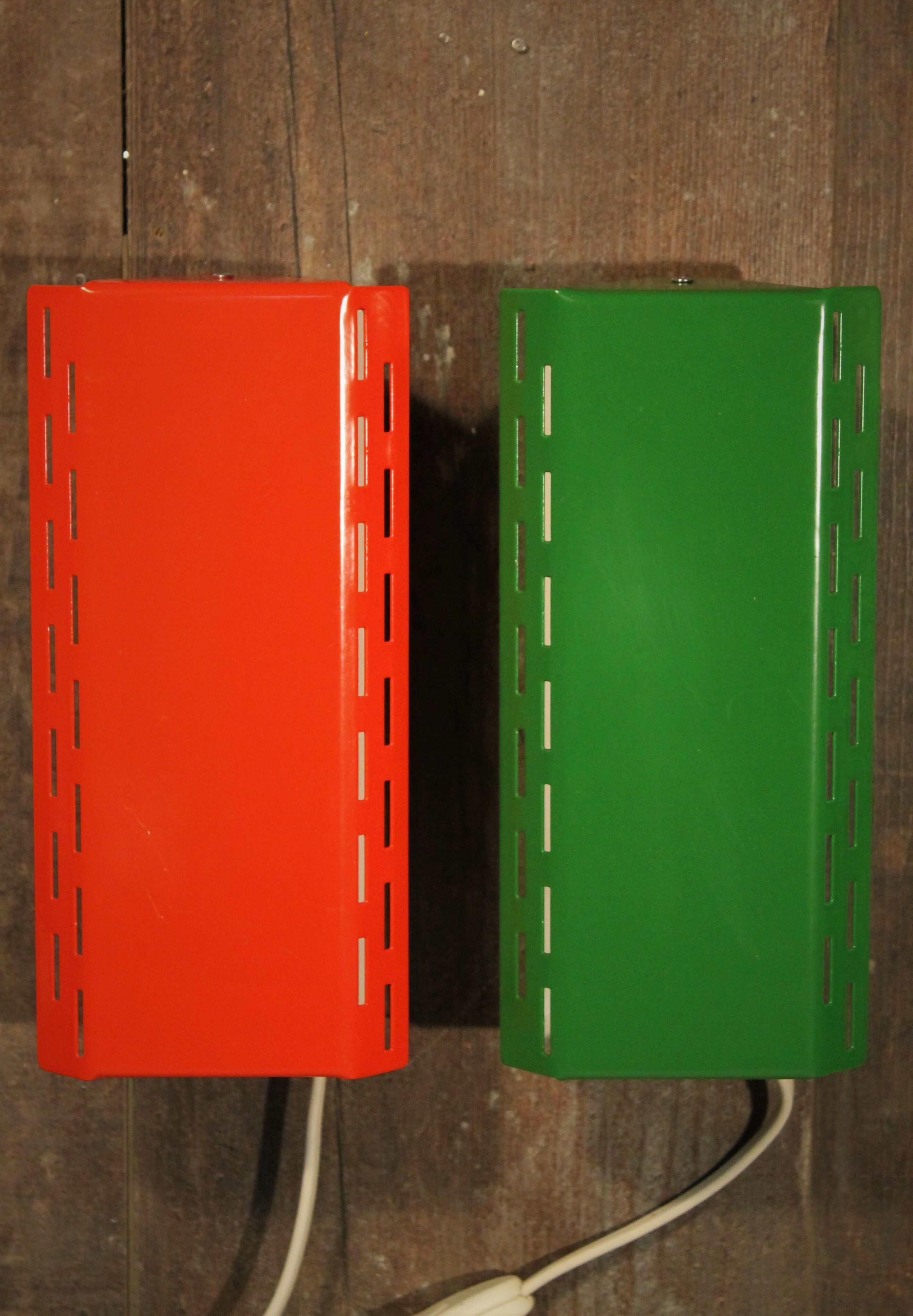 Wall lamps G & G perforated metal 80s