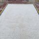 Large Moroccan Berber rug in cream 400x250 cm – yellow and blue border