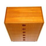 Tallboy teak chest of drawers, sweden, 1960