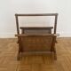 Brown rattan and cane magazine rack