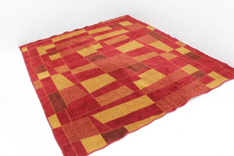 Beautiful Midcentury Geometric Carpet or Rug, 1950s