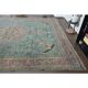 ❤1970s Vintage Persian Handmade Wool Cotton Blue Area Rug❤ 302x376