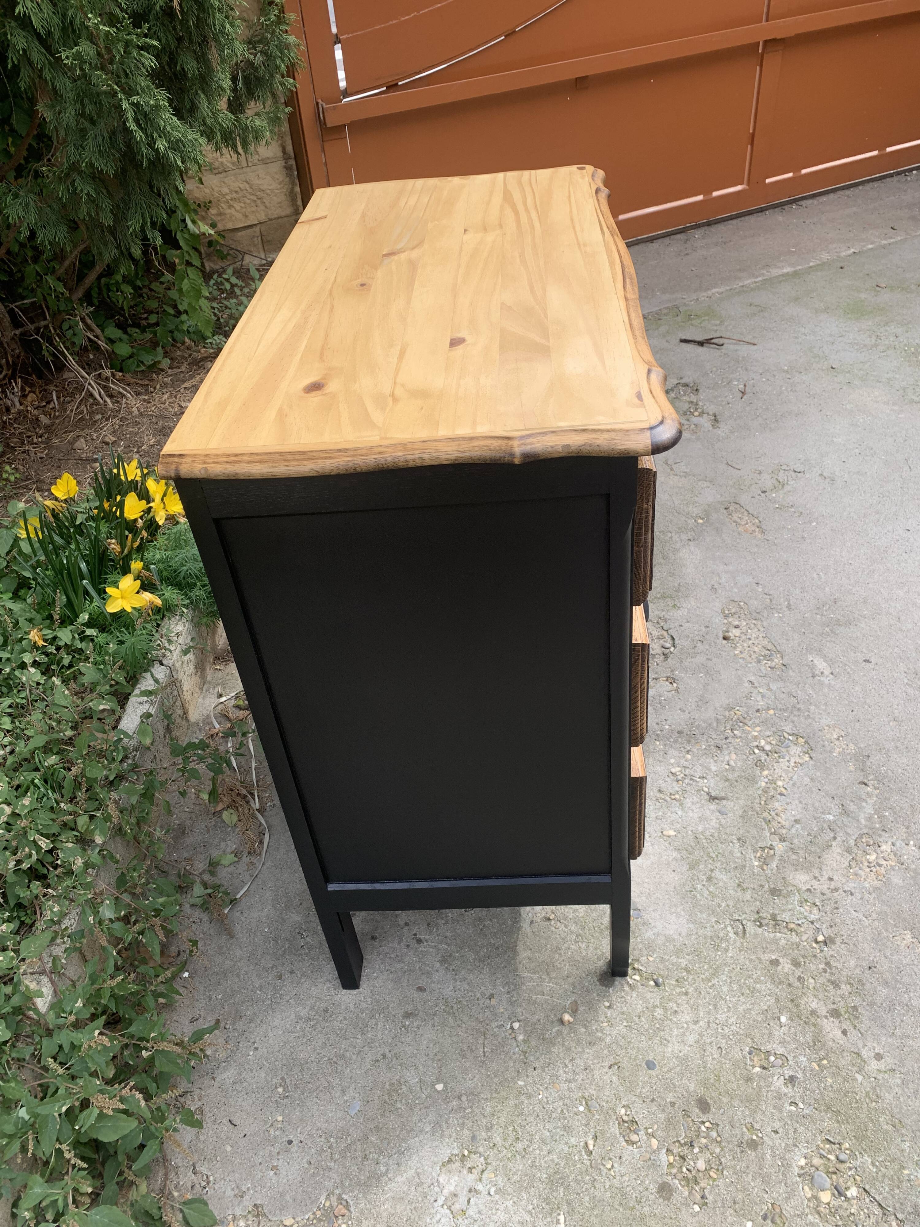 Old Louis Philippe style chest of drawers completely renovated