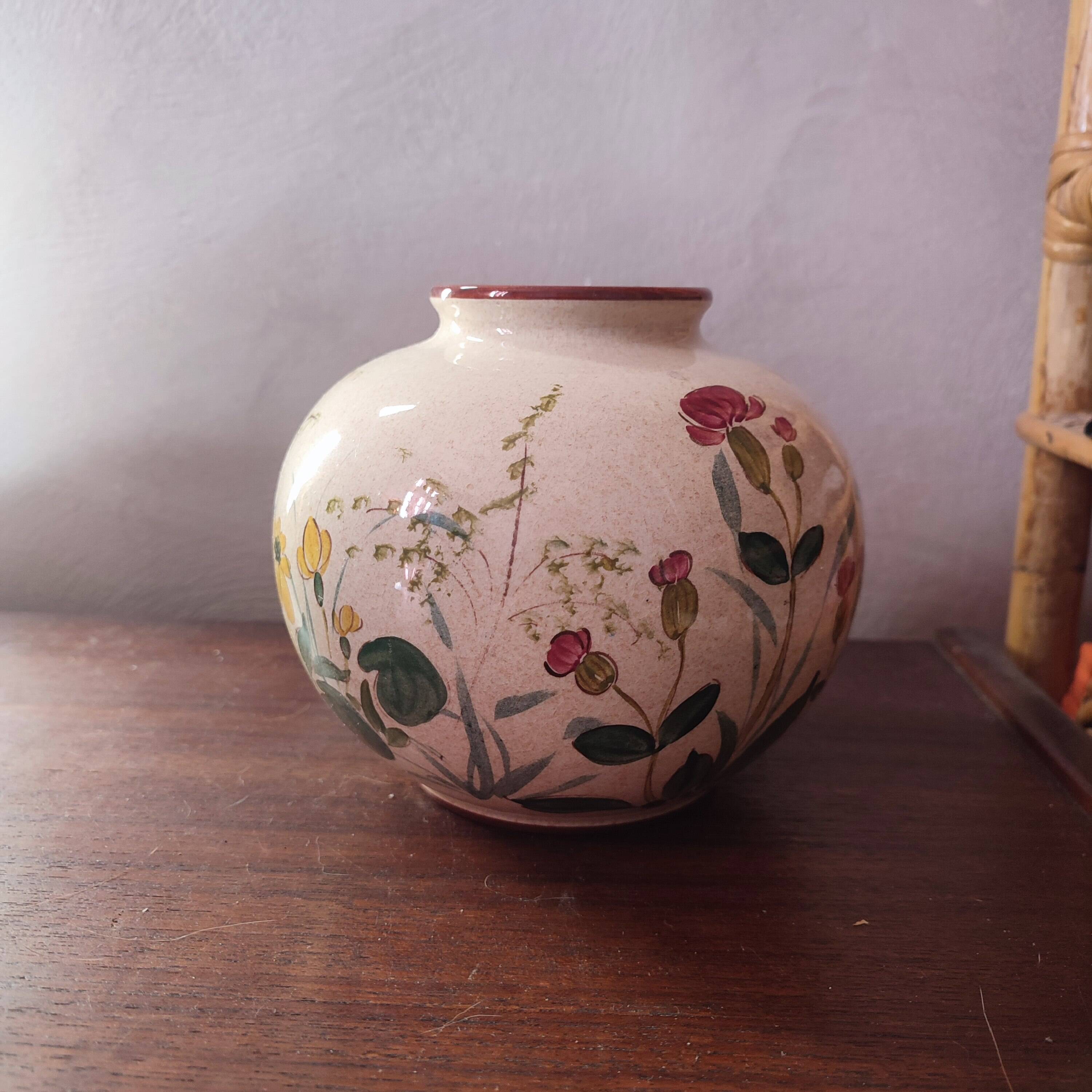 Villeroy & Boch hand-painted spherical vase