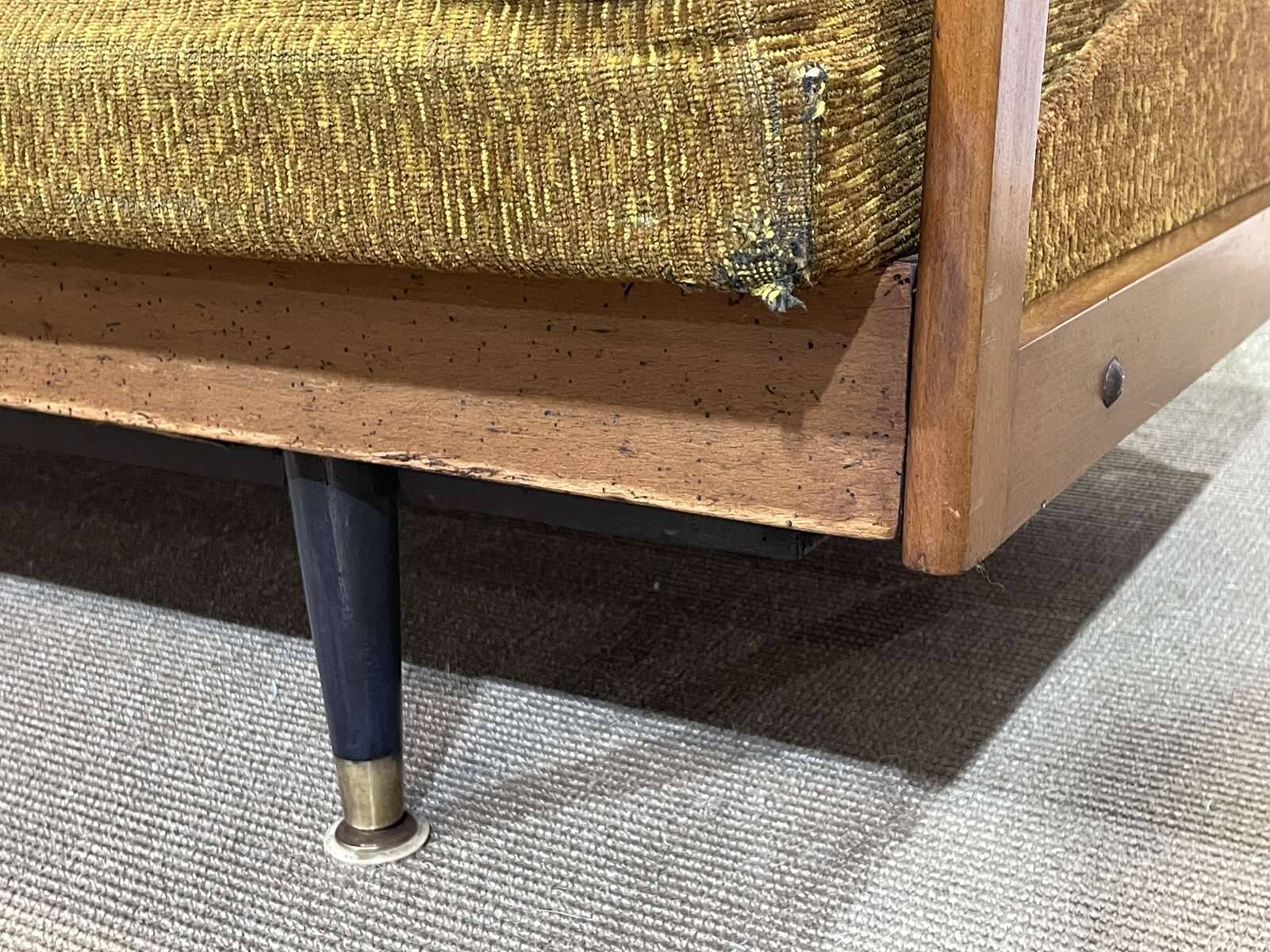 1970s English beech sofa bed