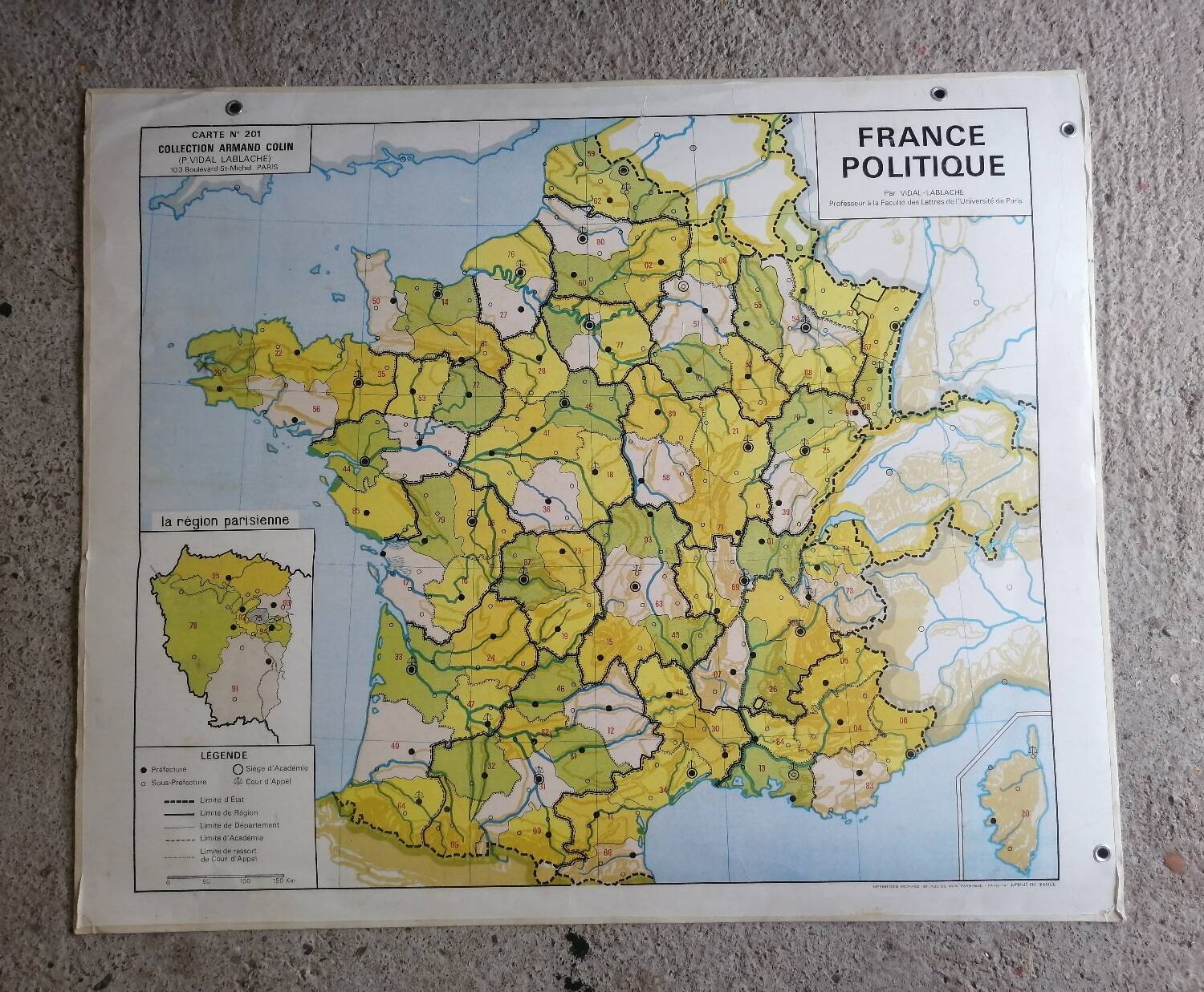 Old school map france ed. hatier armand colin