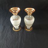Pair of golden soliflores with fine gold