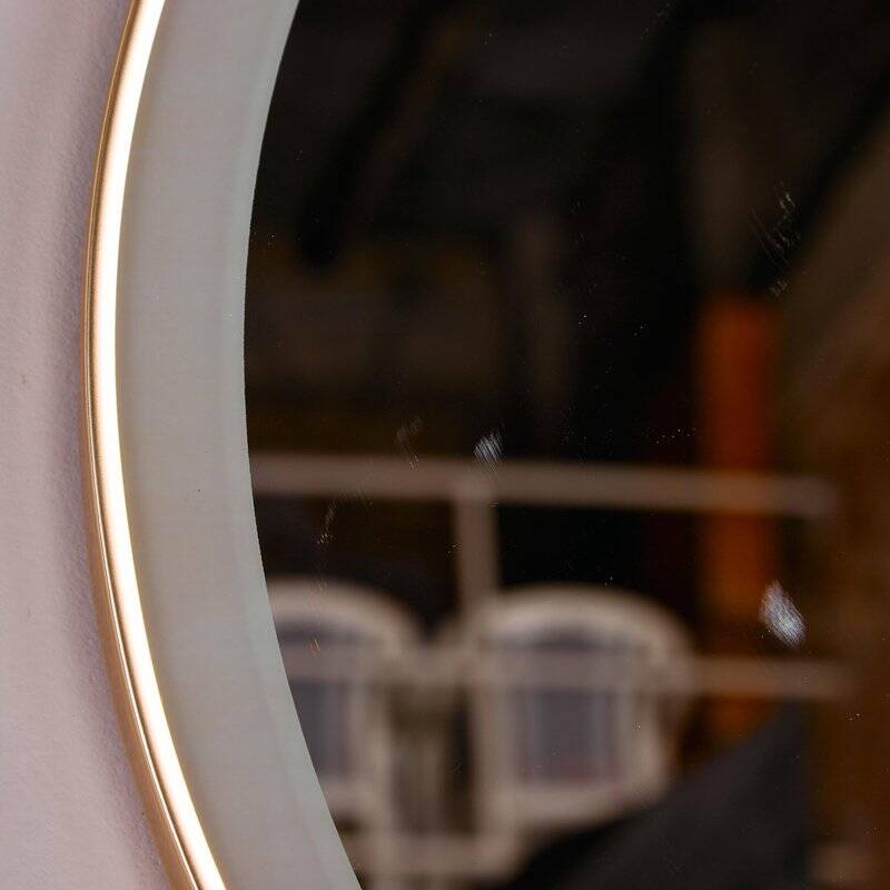 Vintage Metal Framed Mirror, 1970s
