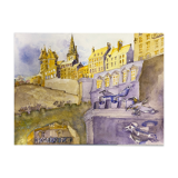 Watercolor painting St Malo signed B. Lévêque 2012