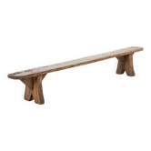Banc bas décoratif en bois, France vers 1850