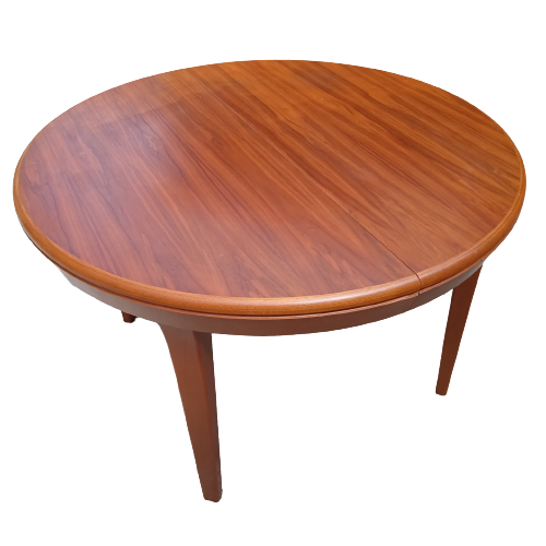 Table ronde en teck design scandinave vintage