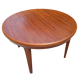 Table ronde en teck design scandinave vintage
