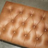 Chesterfield XXL leather sofa hand-dyed