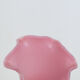 Pink vase foot twisted milk glass