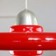 Space-Age Saucer Pendant in Red Plexiglas from Guzzini, 1960s