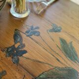 Farmhouse table with turned solid wood legs