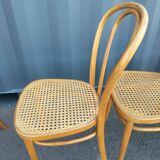 6 chaises cannées ancien bistrot vintage