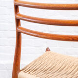 4x Niels O. Møller chair Model 78 in Teak