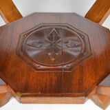 Colonial Art Deco carved coffee table circa 1930