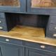 Large cabinet cabinet patina black buffet bookcase drawers