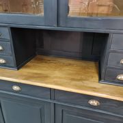 Large cabinet cabinet patina black buffet bookcase drawers
