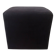 Minimalist square pouffe in black suede