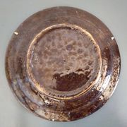 Vintage Dauphiné glazed terracotta dish Portrait of a woman
