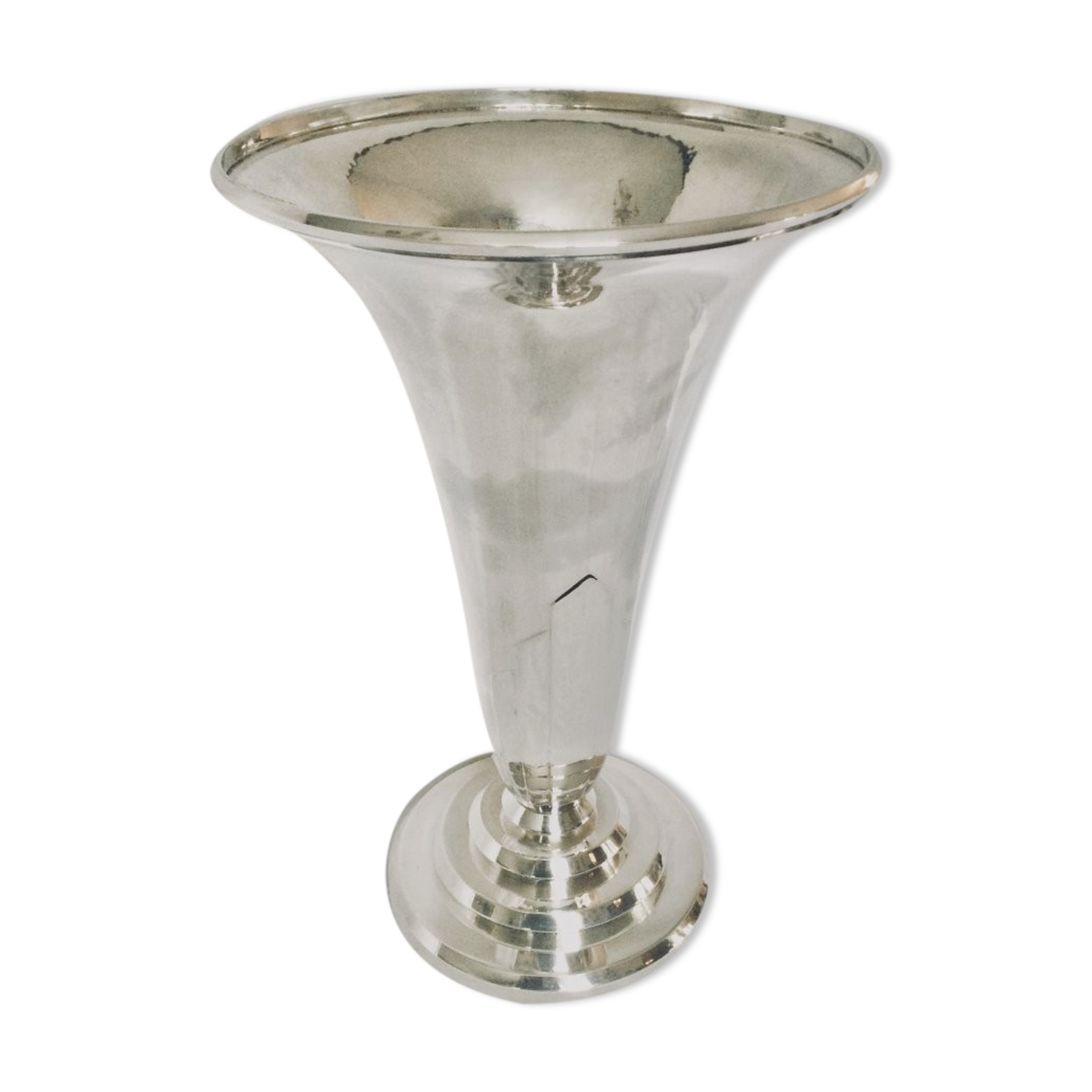 Art Deco silver vase Georges Lecomte