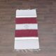 Tapis berbère marocain Fait main en coton bordeaux et gris