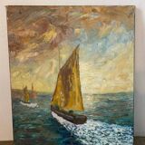 Sailing boat signed Gervais
