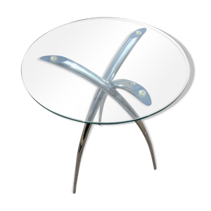 table d'appoint chromée