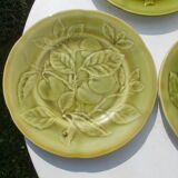 Ensemble de 5 assiettes barbotine choisy le roi hb & cie