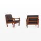 Vintage easy chairs by Illum Wikkelsø for Niels Eilersen, 1960s, set of 2