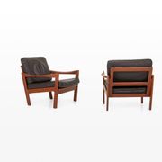Vintage easy chairs by Illum Wikkelsø for Niels Eilersen, 1960s, set of 2