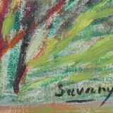 Robert SAVARY (1920-2000) Oil on canvas depicting a Provençal landscape.