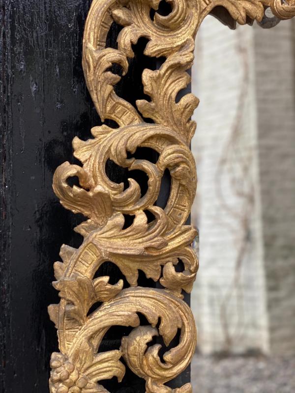 Frame In Carved Wood And Golden Early 18th Century On A Mirror Circa 1900 92x137cm