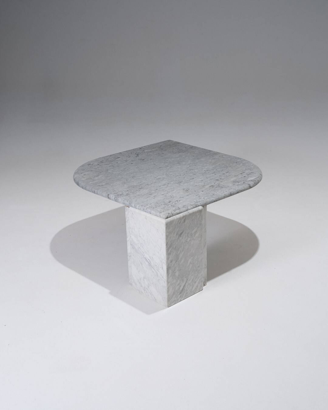 Gray Marble Drop-Shaped Coffee Table, 1980s