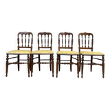 Set of 4 Napoleon III "Cathedral" chairs