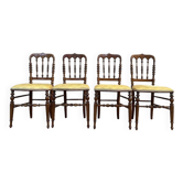 Set of 4 Napoleon III "Cathedral" chairs